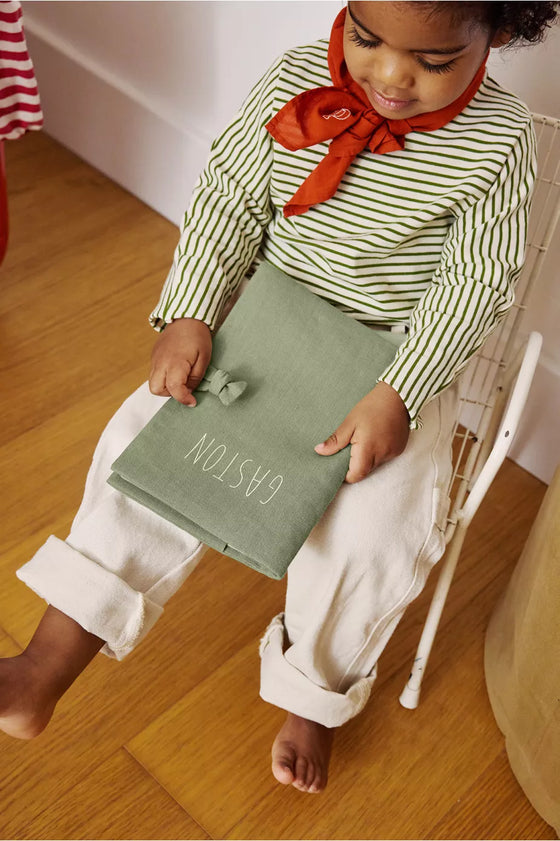 protège carnet de santé personnalisable amande Petit Picotin – housse carnet bébé coton