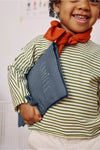 protège carnet de santé personnalisable bleu souris Petit Picotin – housse carnet bébé coton