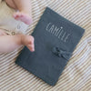 protège carnet de santé personnalisable bleu souris Petit Picotin – housse carnet bébé coton