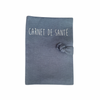 Barnabé le protège carnet de santé (personnalisable) - Bleu souris - Petit Picotin