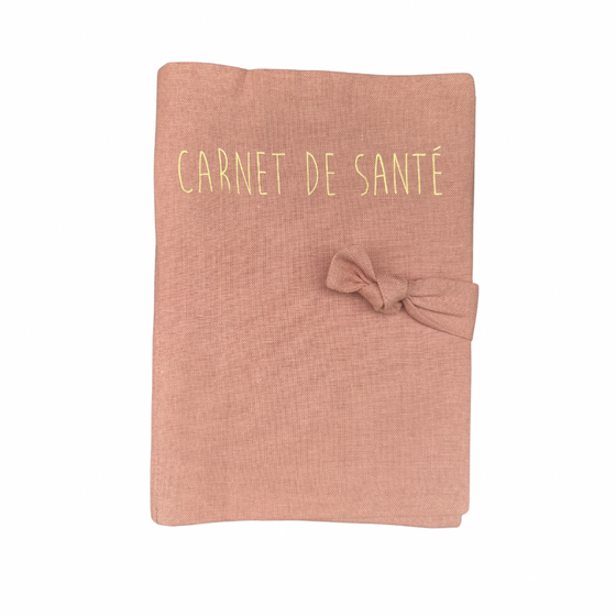 Barnabé le protège carnet de santé (personnalisable) - Bois de Rose - Petit Picotin