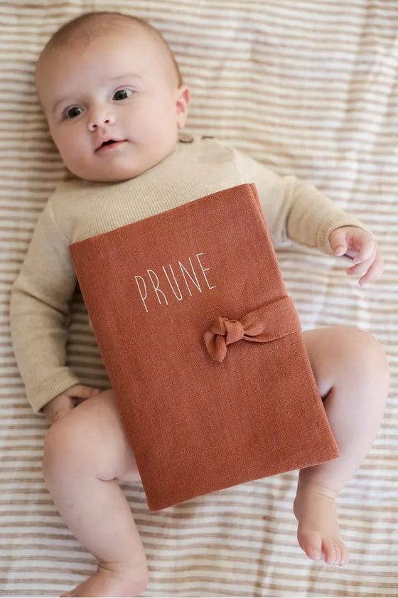 protège carnet de santé personnalisable tomette Petit Picotin – housse carnet bébé coton