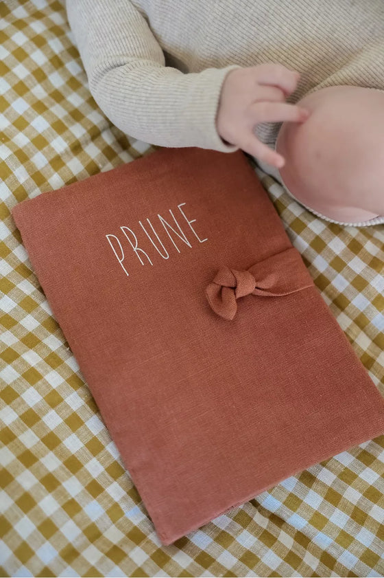 protège carnet de santé personnalisable tomette Petit Picotin – housse carnet bébé coton