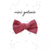 Barrette Mini Galaxie en lin couleur framboise pour enfant avec pince crocodile