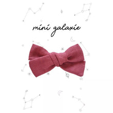  Barrette Mini Galaxie en lin couleur framboise pour enfant avec pince crocodile
