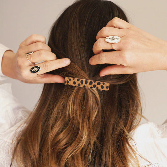 Barrette cheveux léopard femme Gentil Coquelicot.