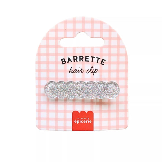 Barrette cheveux pailletée argentée La Petite Épicerie – Accessoire fille chic
