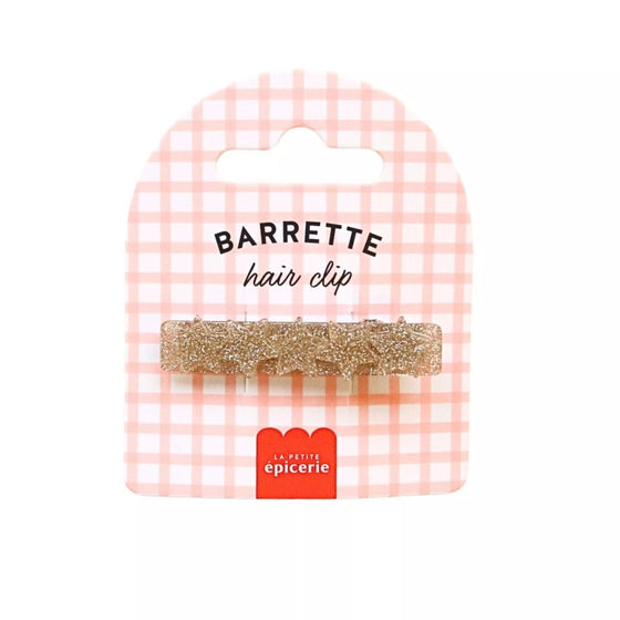 Barrette cheveux pailletée étoiles champagne La Petite Épicerie – Accessoire chic pour fille