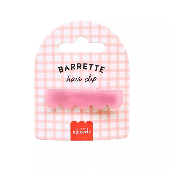 Barrette cheveux rose festonnée La Petite Épicerie – Accessoire fille élégant