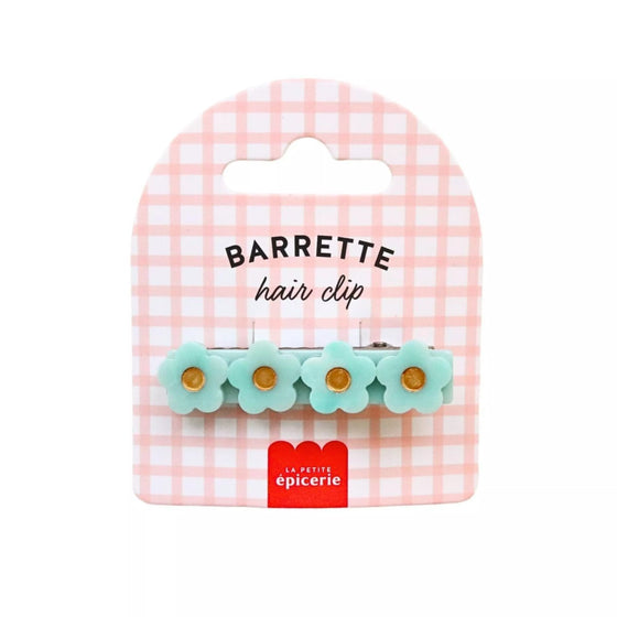 Barrette cheveux fleurs mint La Petite Épicerie – Accessoire fille tendance et coloré