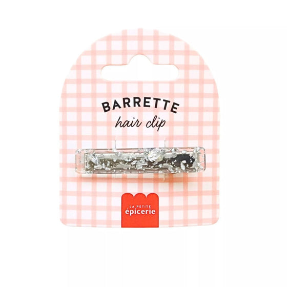 Barrette cheveux pailletée argent Iconic Mineral La Petite Épicerie – Accessoire fille élégant