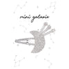 Barrette cheveux enfant lune pailletée argentée étoiles Mini Galaxie