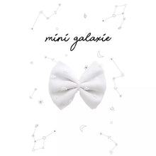  Mini Barrette enfant en tissu blanc plumetis Mini Galaxie avec pince crocodile
