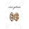 Barrette bébé nœud en gaze motif léopard Mini Galaxie – accessoire cheveux enfant