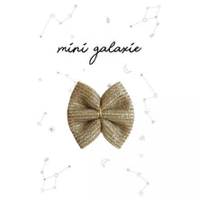  barrette mini nœud doré pailleté pour enfant - Mini Galaxie