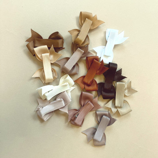 barrette nœud cacao en gros-grain Atelier Wagram – accessoire cheveux bébé et enfant