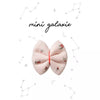 Barrette enfant Mini Galaxie en tissu fleuri rose avec nœud