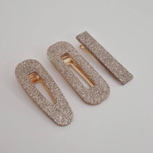  Barrette résine arrondie Champagne Les Noeuds de Maman. Fabriqué en France.