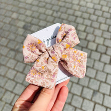  Barrette enfant maxi nœud fleuri parme Mini Galaxie – Accessoire cheveux tendance fille