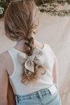 Barrette enfant maxi nœud fleuri rose et jaune Mini Galaxie – Accessoire cheveux tendance fille