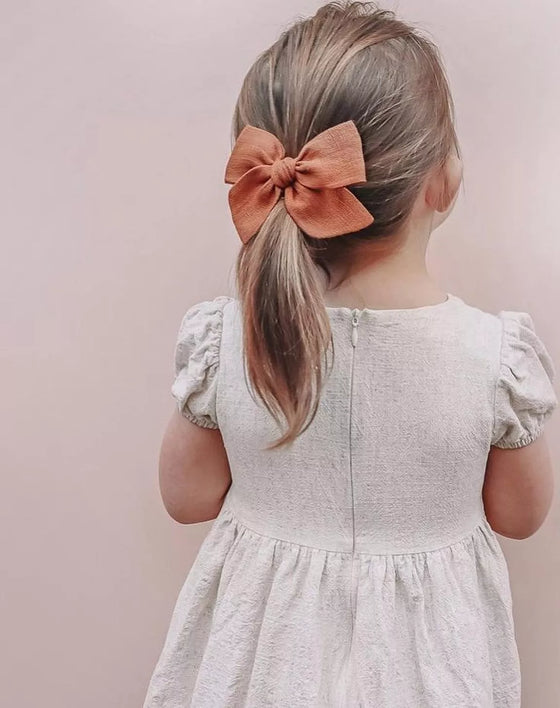 Barrette enfant maxi nœud vichy menthe à l'eau Mini Galaxie – Accessoire cheveux tendance fille