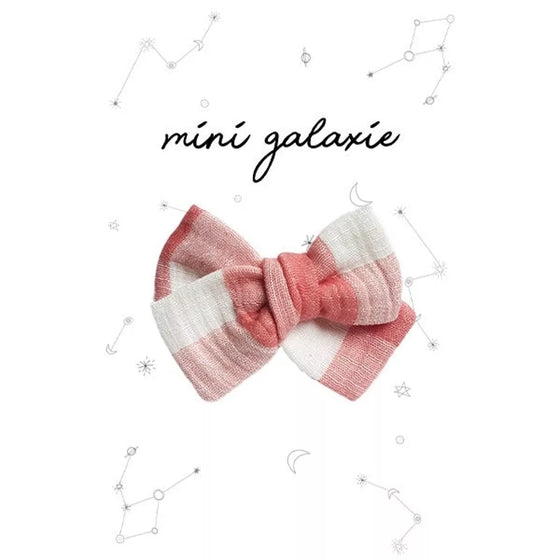 Barrette enfant maxi nœud vichy rose Mini Galaxie – Accessoire cheveux tendance fille