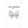Barrette Mini Galaxie en lin couleur blanc pour enfant avec pince crocodile