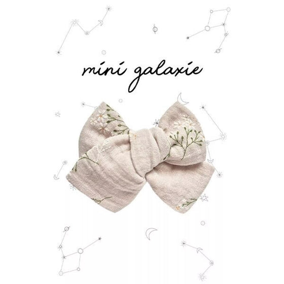 Barrette enfant maxi nœud fleuri Mini Galaxie – Accessoire cheveux tendance fille