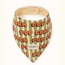  Bavoir Bami Pop Corn Olive Apaches Collections - bavoir bébé imprimé pop-corn vert et beige pour concept store famille