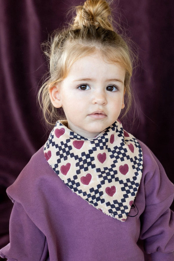 bavoir bandana bébé Bami Amor Macadamia Apaches Collections