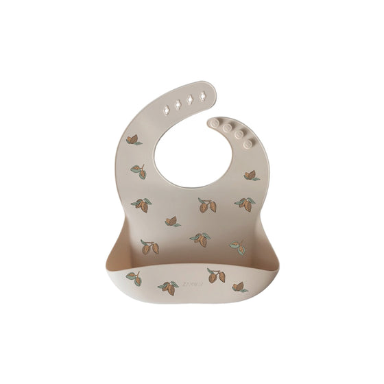 Bavoir en silicone souple bébé avec motif amande – Zakuw