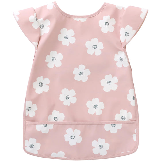 Bavoir intégral imperméable motif fleurs BB&Co - accessoire repas bébé pratique et esthétique
