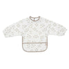 Bavoir à manches longues imperméable Jollein motif Leafy Dreams – bavoir bébé avec manches et poche ramasse-miettes