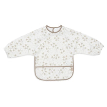 Bavoir à manches longues imperméable Jollein motif Leafy Dreams – bavoir bébé avec manches et poche ramasse-miettes