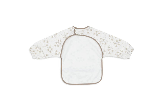 Bavoir à manches longues imperméable Jollein motif Leafy Dreams – bavoir bébé avec manches et poche ramasse-miettes