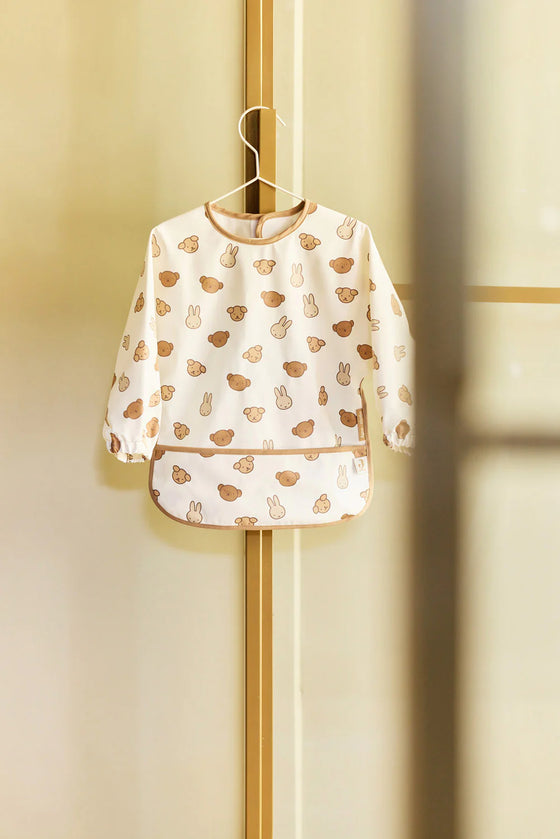 Bavoir à manches longues imperméable Jollein Miffy & Friends – bavoir bébé avec poche et manches protectrices