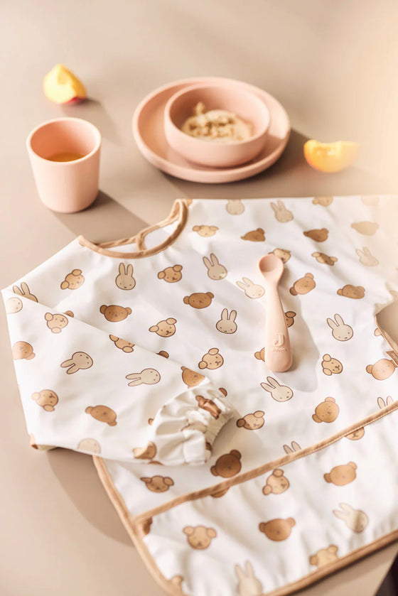 Bavoir à manches longues imperméable Jollein Miffy & Friends – bavoir bébé avec poche et manches protectrices