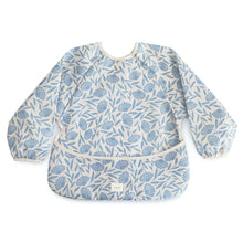  Bavoir à manches longues imperméable Blue Flowers Mushie – Repas bébé sans salissures