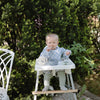 Bavoir à manches longues imperméable Blue Flowers Mushie – Repas bébé sans salissures