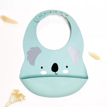  Bavoir silicone bleu ciel motif koala avec poche pour bébé Les Petits Citrons.
