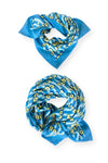 Foulard en coton bleu imprimé pop corn jaune – Apaches Collections
