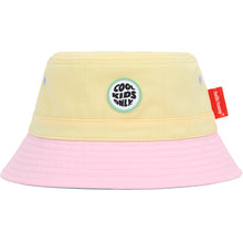  Bob enfant Mini Sorbet Hello Hossy – chapeau pastel jaune et rose avec badge “Cool Kids Only”