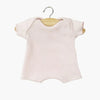 Body shorty en maille côtelée Rose pastel pour poupées Babies Minikane