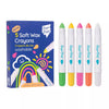 Boîte de 5 crayons de cire néon lavables Super Petit pour vitres, bain et papier