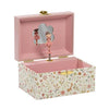 Boîte à bijoux musicale Little Dutch - Coffret en bois décoré de motifs floraux avec intérieur rose. Comprend une figurine de danseuse tournante et un miroir en forme de nuage. Idéal pour ranger bijoux et petits trésors. Cadeau parfait pour enfants.