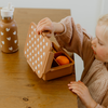 Boîte à goûter enfant crème à motifs cœurs Atelier Wagram