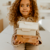 Boîte à goûter enfant crème à motifs cœurs Atelier Wagram