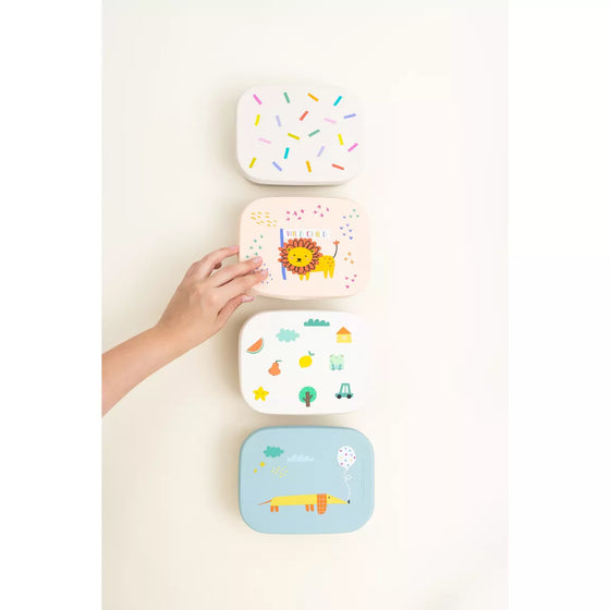 Boîte à goûter en inox Arc-en-ciel motif glaces et arc-en-ciel The Cotton Cloud