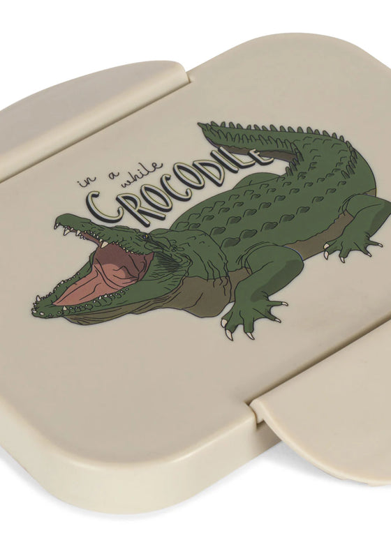 Boîte à goûter Crocodile Konges Slojd avec compartiments - lunch box enfant pratique