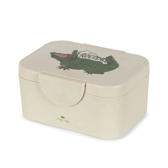 Boîte à goûter Crocodile Konges Slojd avec compartiments - lunch box enfant pratique